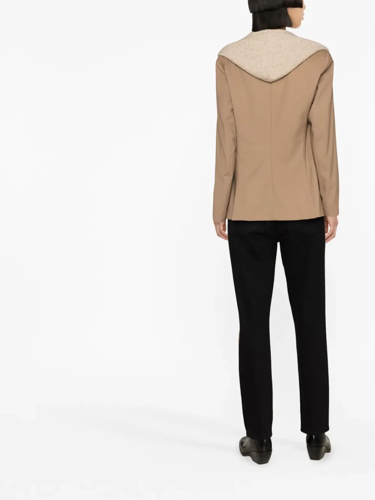 Fabiana Filippi hooded single-breasted blazer - Brown - 画像4