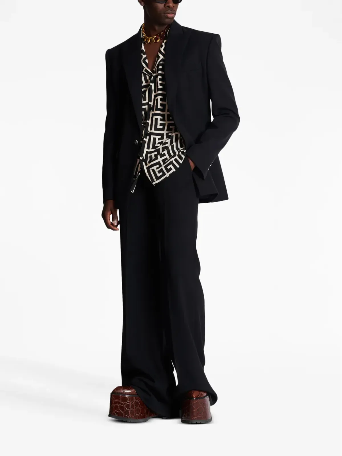 Balmain モノグラムプリント パジャマシャツ - 画像2
