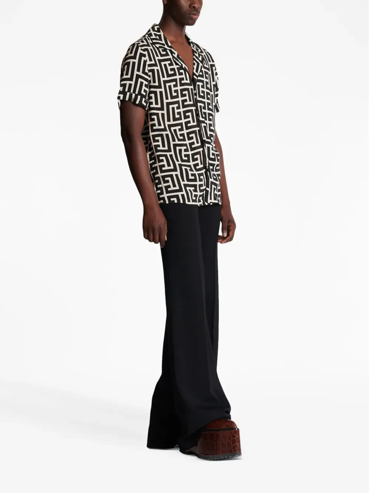 Balmain モノグラムプリント パジャマシャツ - 画像3