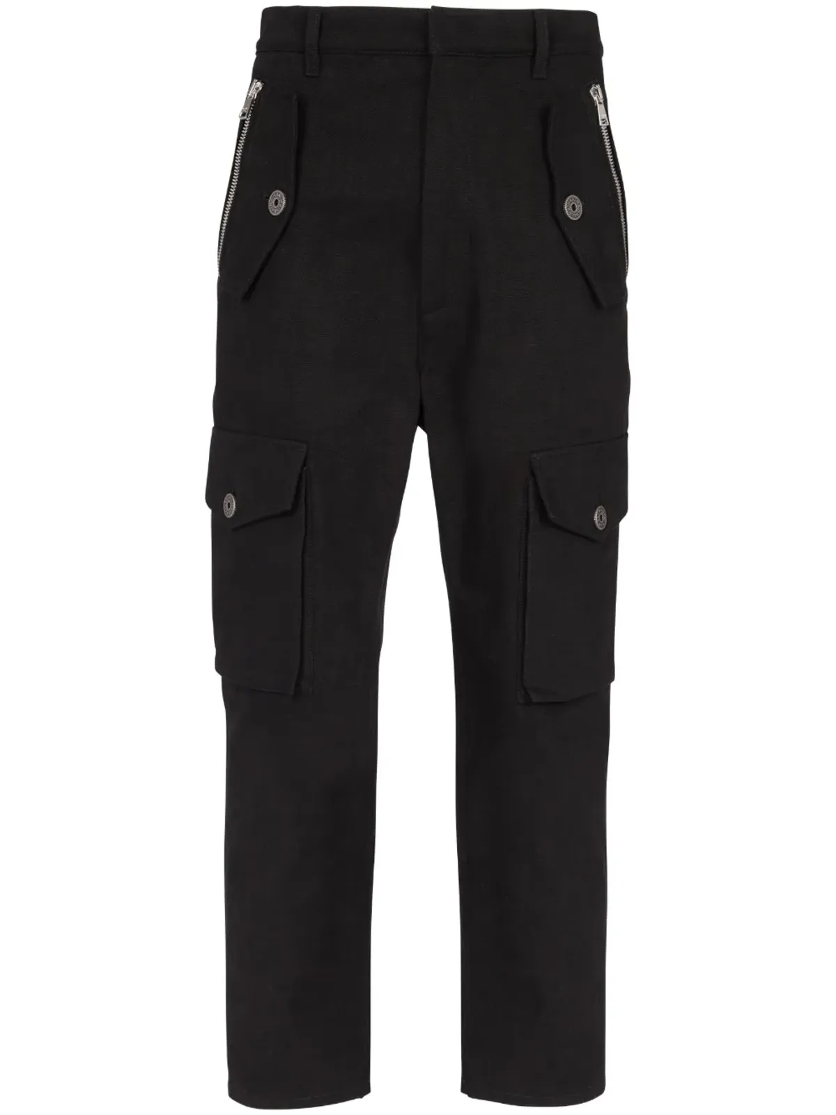Balmain クロップドコットンカーゴパンツ - 画像1