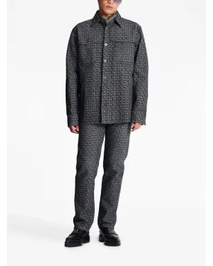 Balmain モノグラムジャカードデニムシャツ - サムネイル2