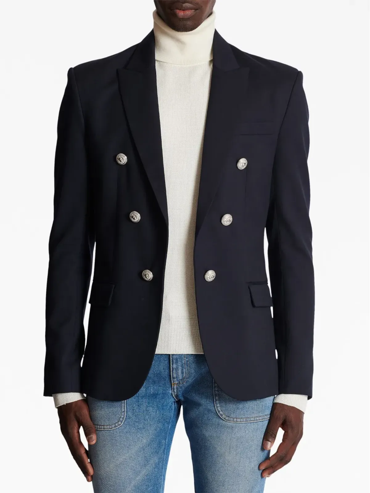 Balmain ボタンディテール ウールブレザー - 画像5