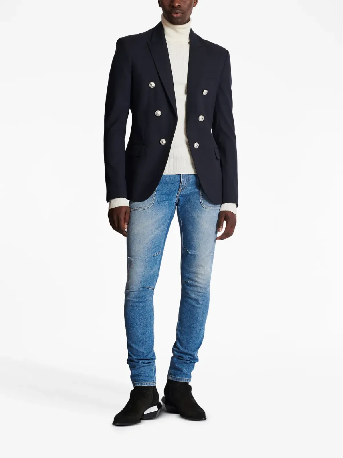 Balmain ボタンディテール ウールブレザー - 画像2