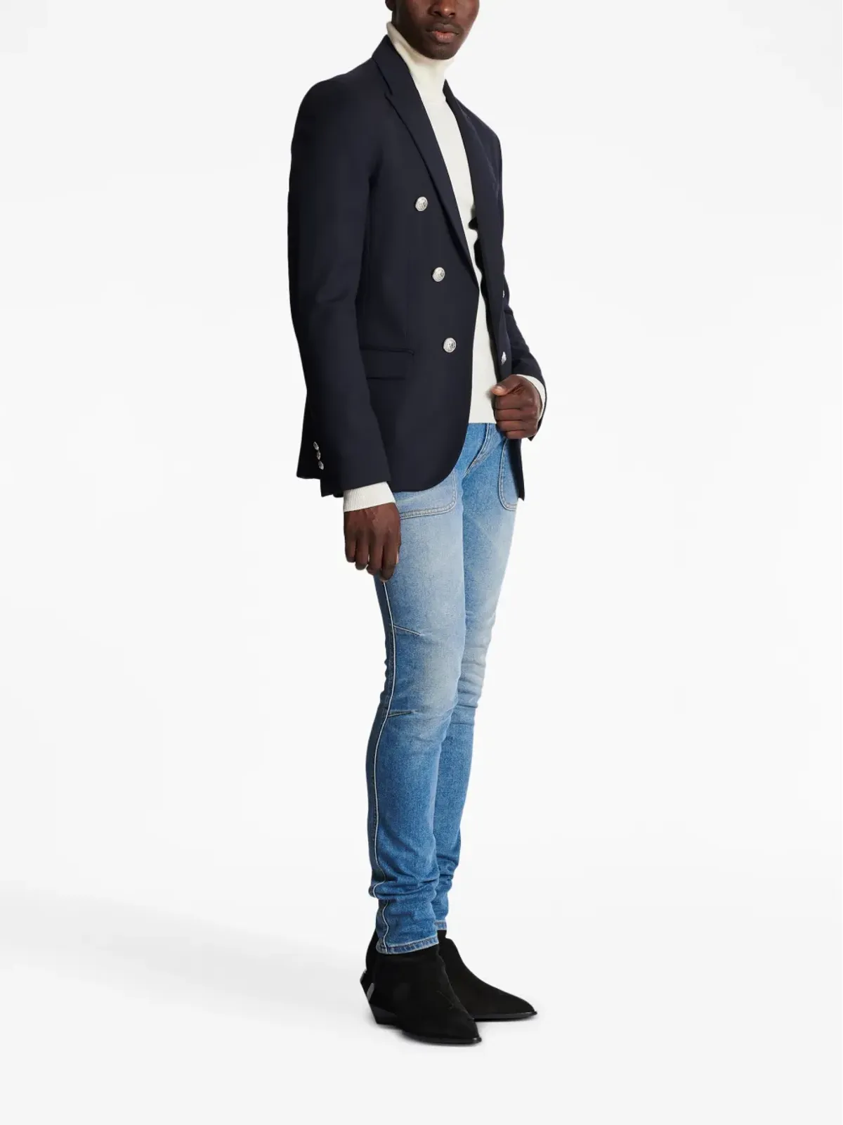Balmain ボタンディテール ウールブレザー - 画像3