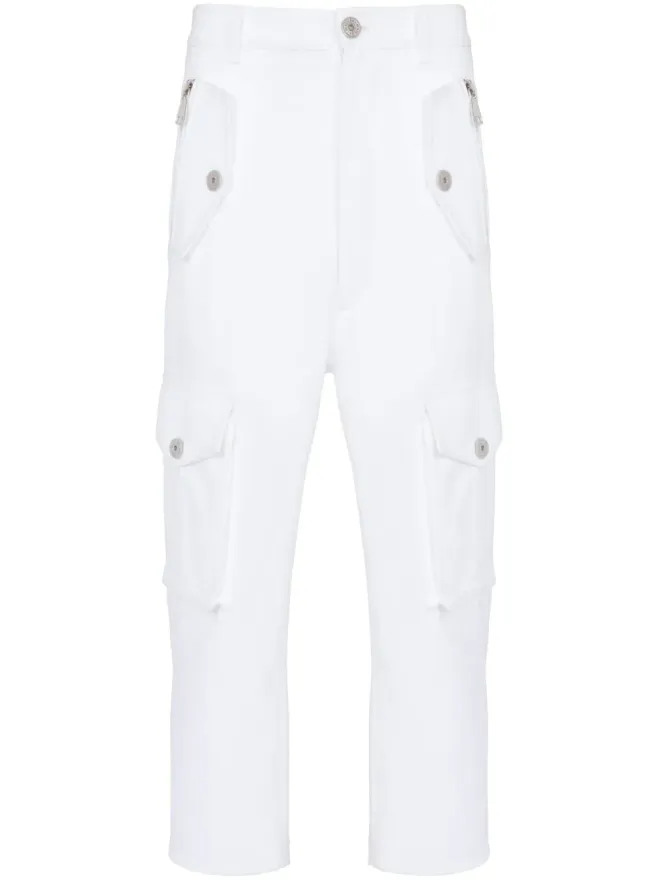 BALMAIN Balmain ロゴプレート カーゴスタイル クロップドパンツの商品画像