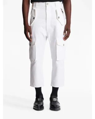 Balmain ロゴプレート カーゴスタイル クロップドパンツ - サムネイル5