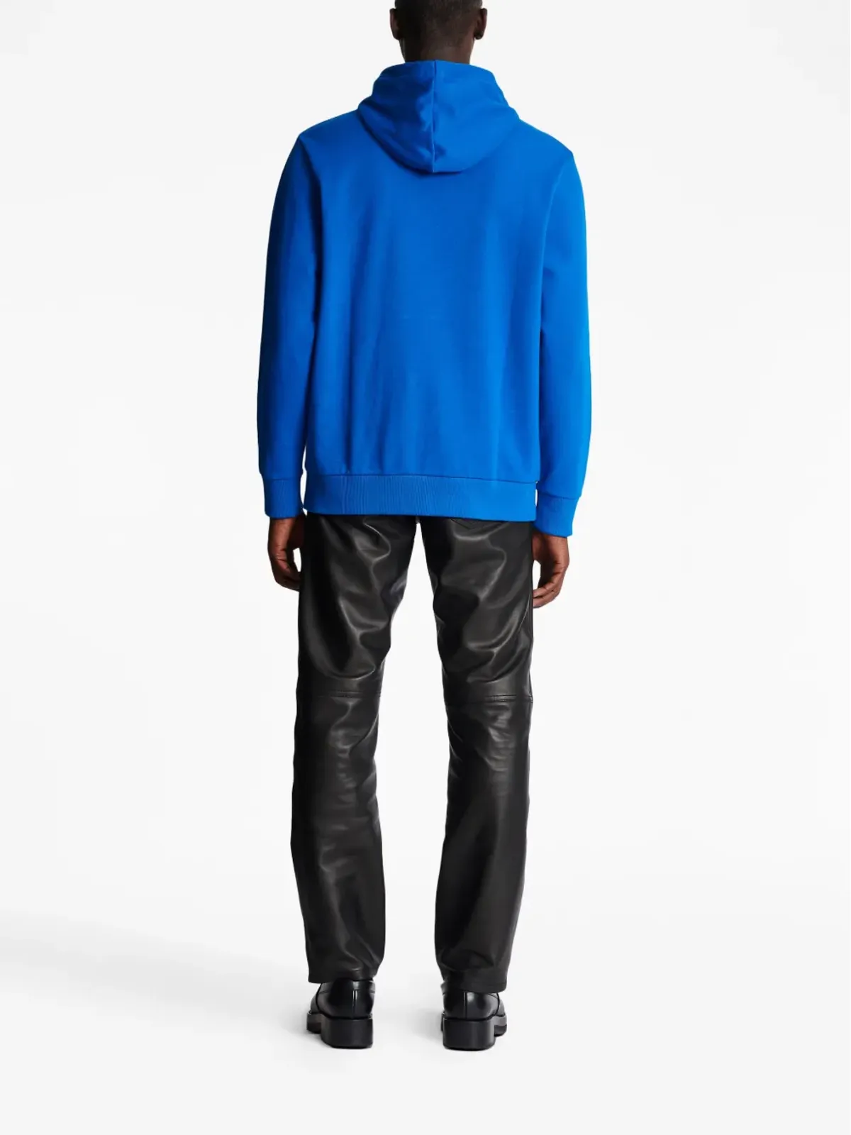 Balmain エンボスロゴ ドローストリングフーディ - 画像4