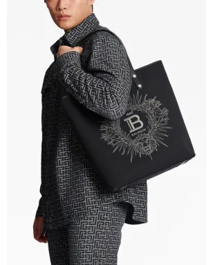Balmain ヴァーシティ刺繍ロゴ トートバッグ - サムネイル3