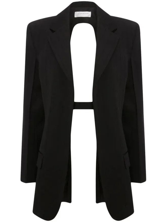 Victoria Beckham Victoria Beckham オープンバック・シングルブレストブレザーの商品画像