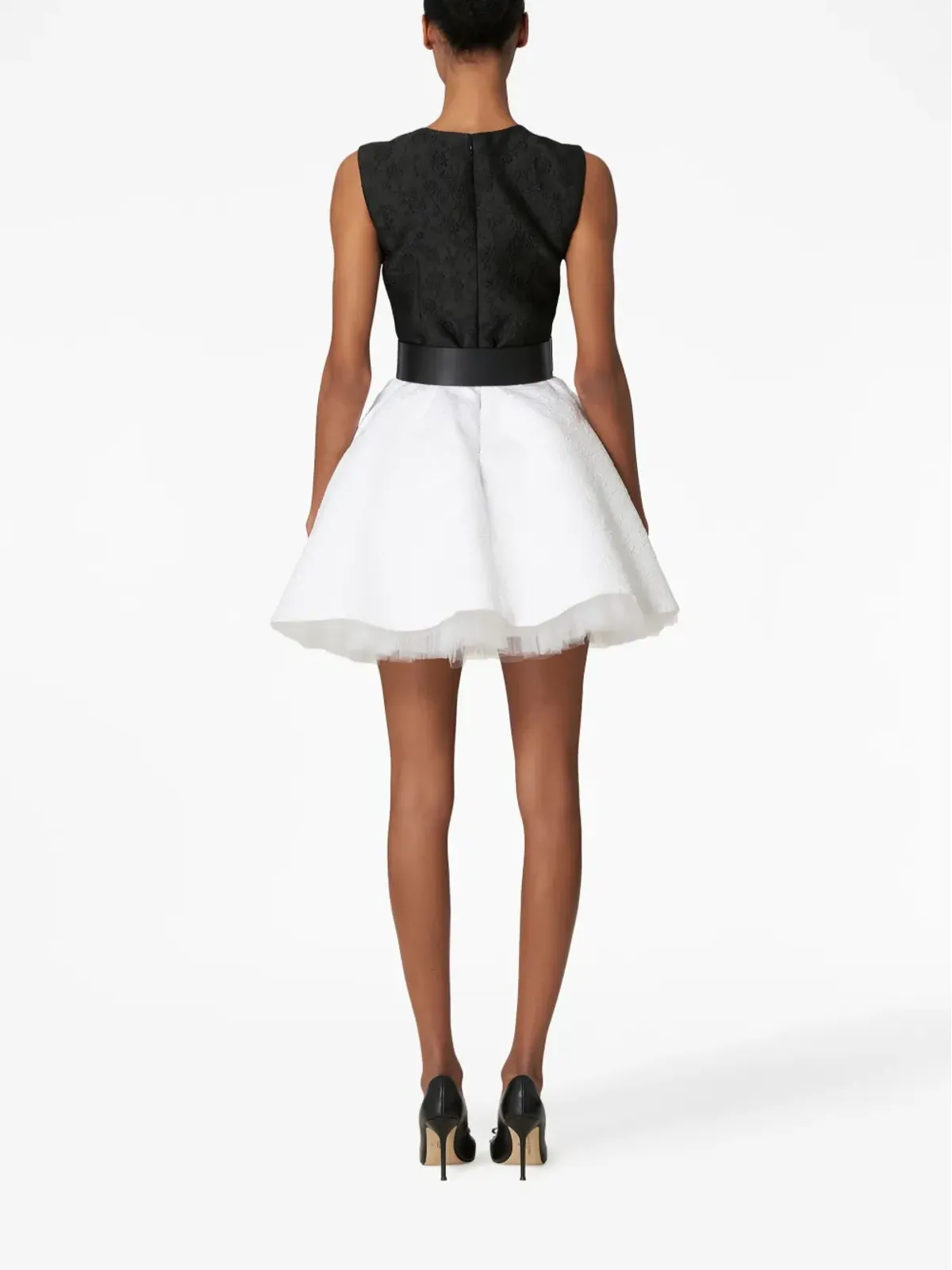 Carolina Herrera ジャカードベルト付きドレス - 画像3