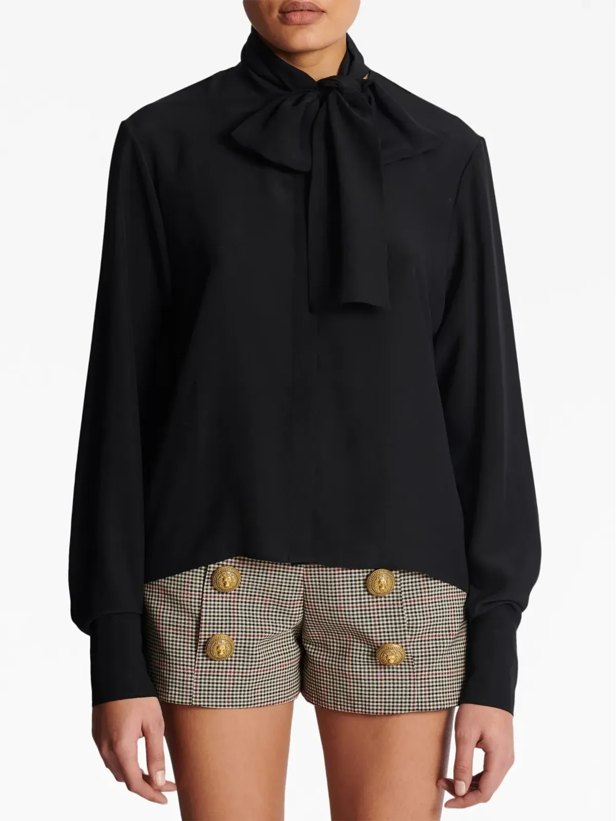 Balmain リボンディテールボタンブラウス - 画像5