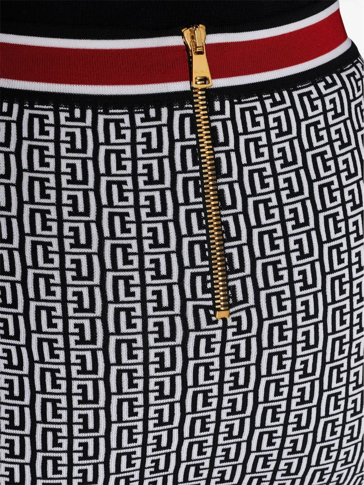 Balmain モノグラム編みミニスカート - 画像5