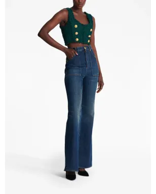 Balmain 6ボタン ツィード クロップドトップ - サムネイル3
