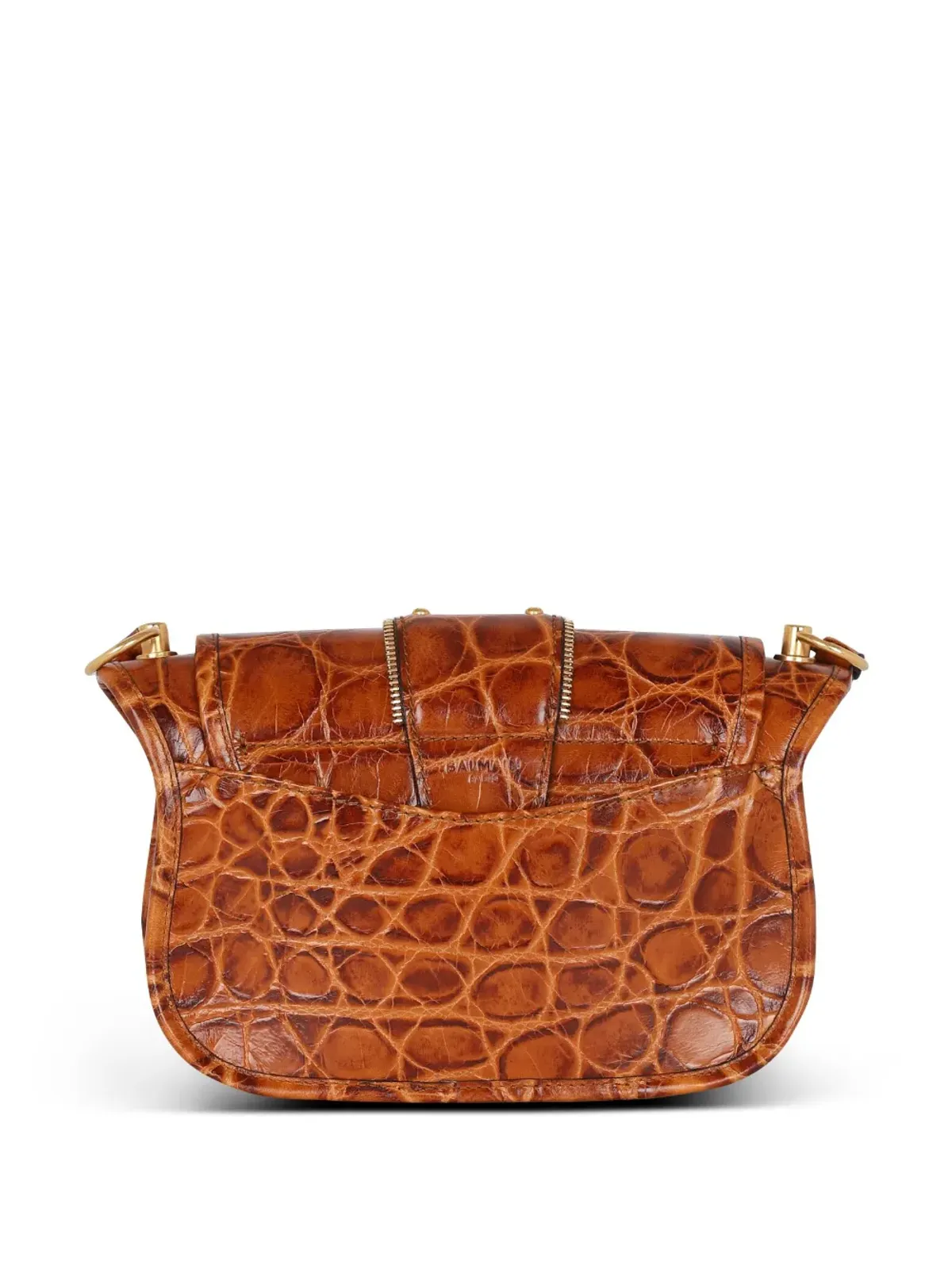 Balmain Blaze クロコダイル型押しショルダーバッグ - 画像4