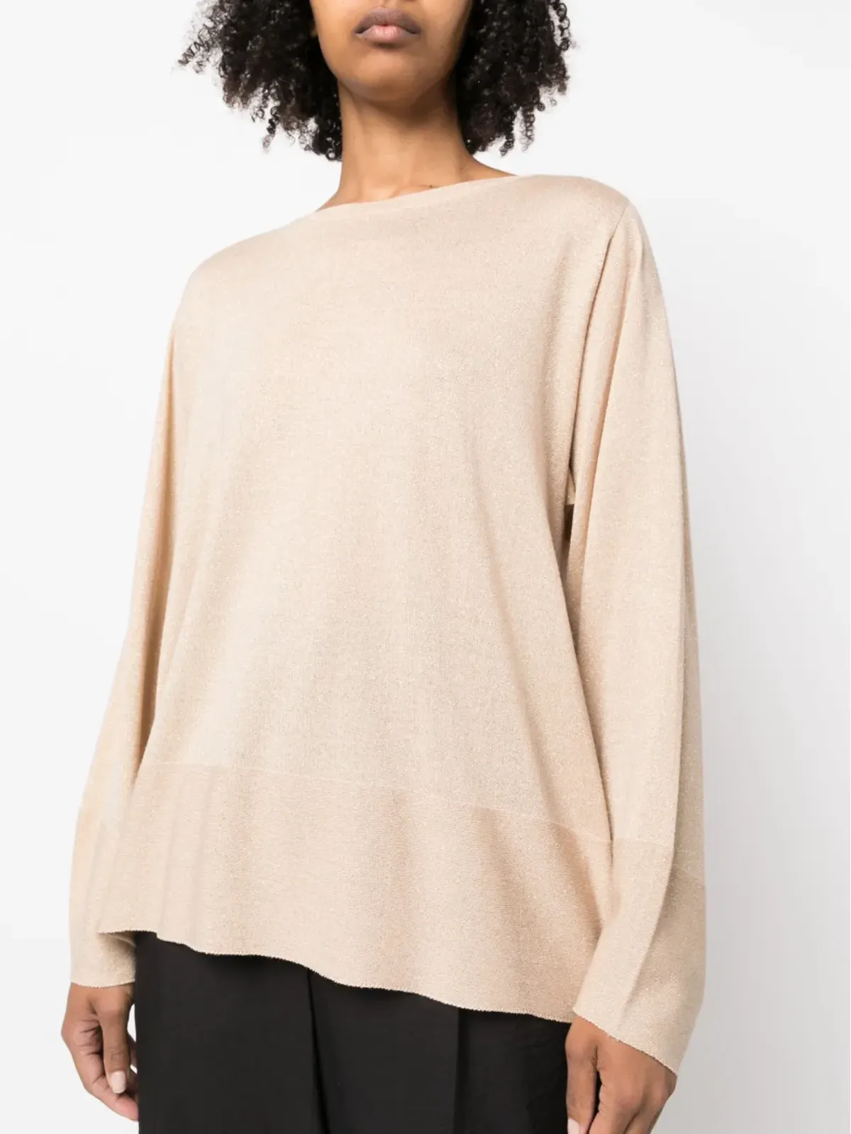 Fabiana Filippi オーバーサイズ ボートネック ジャンパー - Neutrals - 画像5