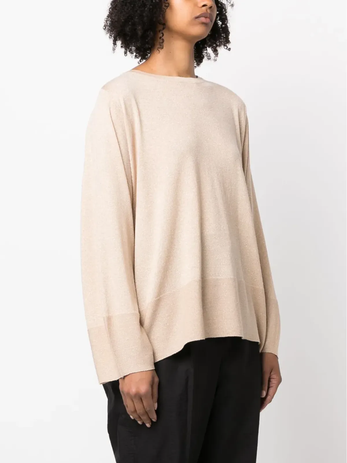 Fabiana Filippi オーバーサイズ ボートネック ジャンパー - Neutrals - 画像3
