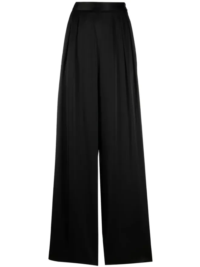 Fabiana Filippi Fabiana Filippi プリーツディテール パラッツォパンツ - ブラックの商品画像
