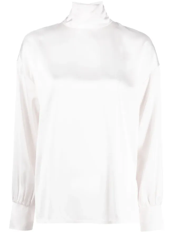 Fabiana Filippi Fabiana Filippi ハイネックサテンブラウスの商品画像
