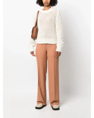 Fabiana Filippi open-knit long-sleeve jumper - White - サムネイル2