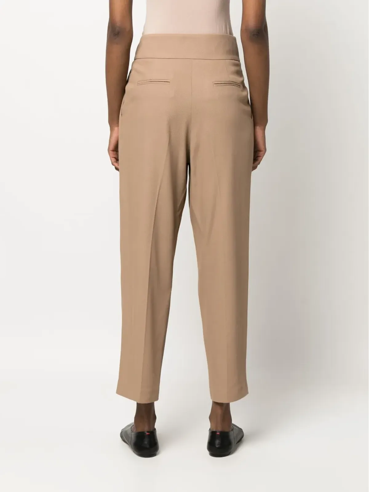 Fabiana Filippi プリーツディテール クロップドパンツ - Brown - 画像4