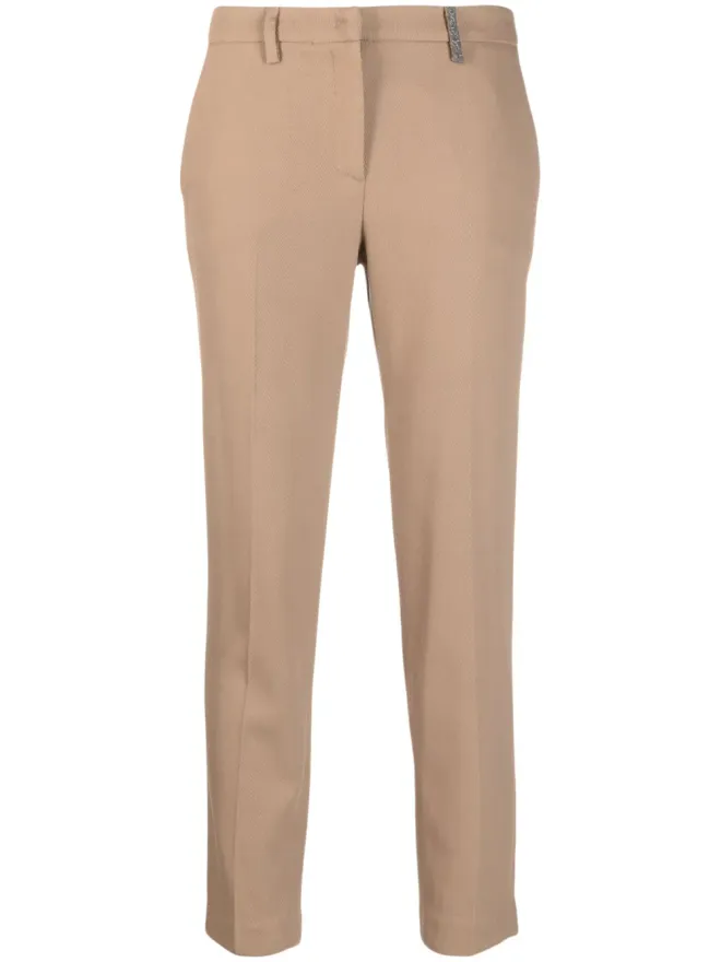 Fabiana Filippi Fabiana Filippi ハイウエスト クロップドパンツ（ブラウン）の商品画像