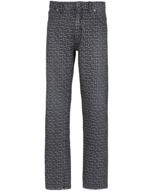 Balmain モノグラムジャカード・ストレートジーンズ - サムネイル1