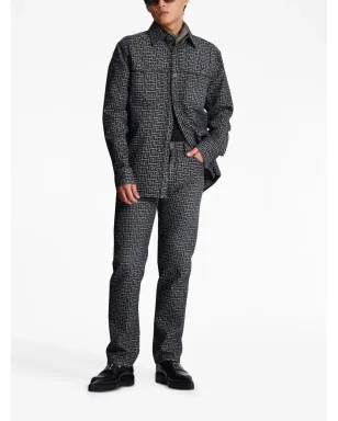 Balmain モノグラムジャカード・ストレートジーンズ - サムネイル2