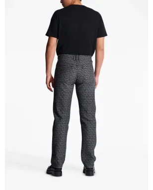 Balmain モノグラムジャカード・ストレートジーンズ - サムネイル4