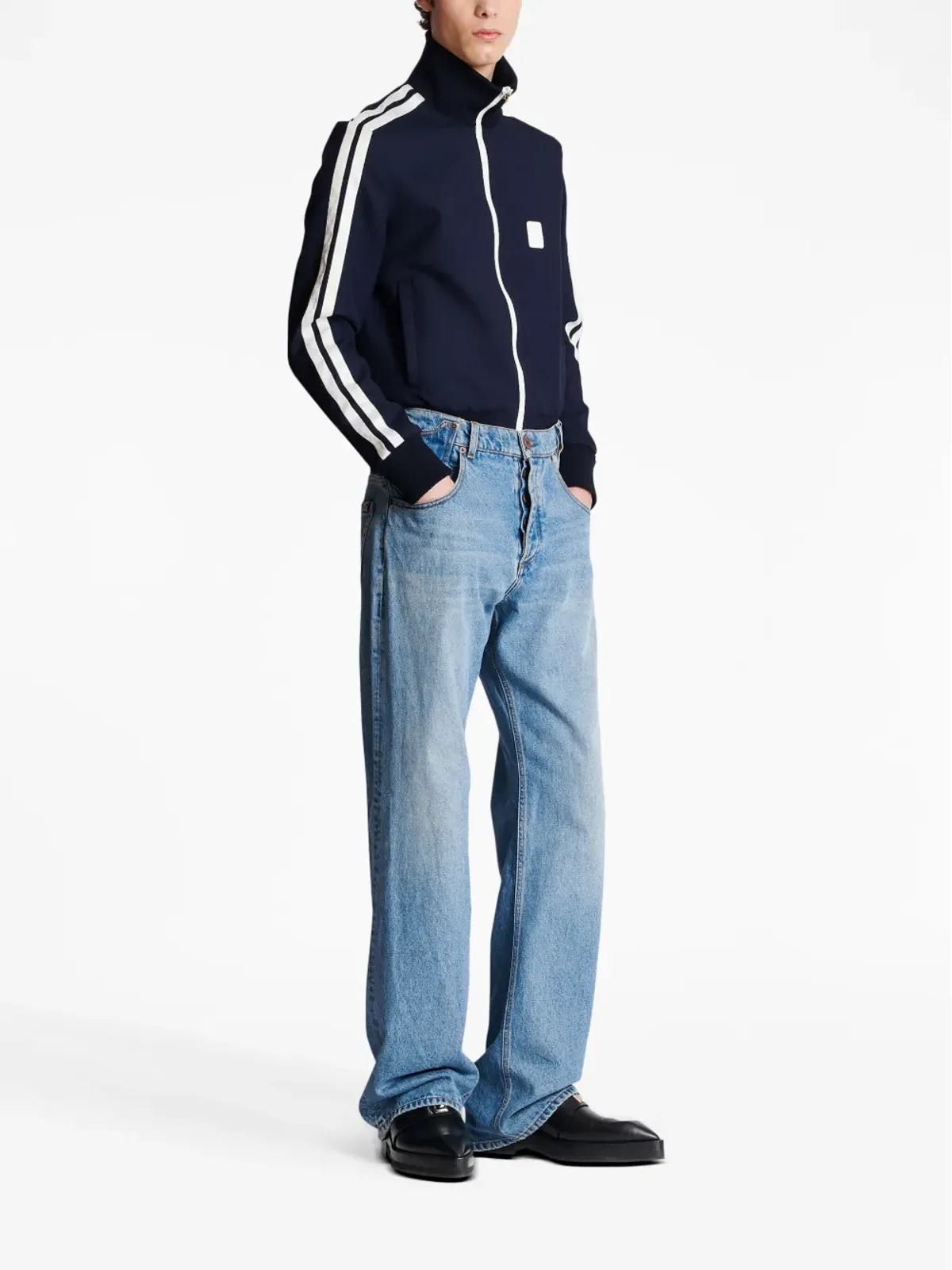 Balmain コントラストポケット付きワイドレッグジーンズ - 画像3
