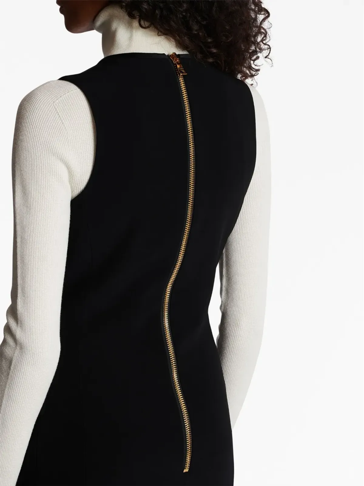 Balmain Vネック・ボタンフロント・ミニドレス - 画像5