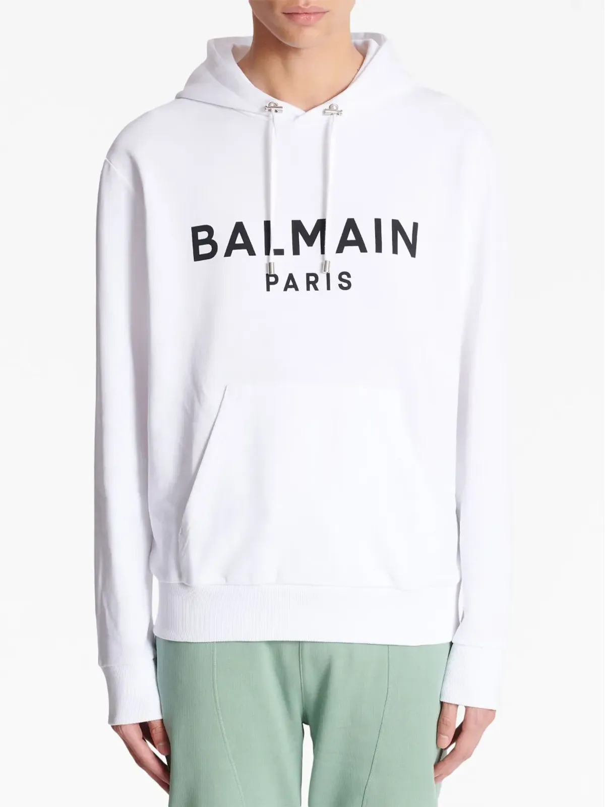 Balmain ロゴプリント長袖フーディ - 画像5
