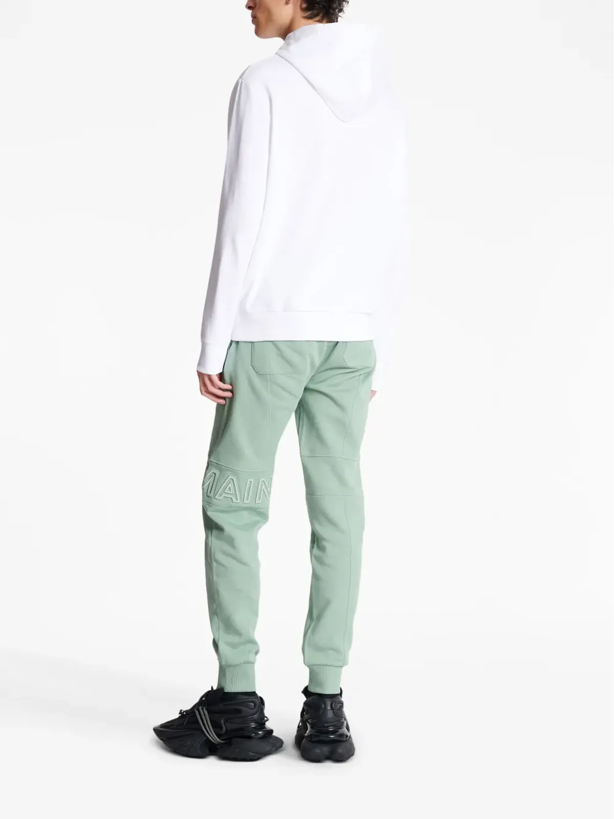 Balmain ロゴプリント長袖フーディ - 画像4