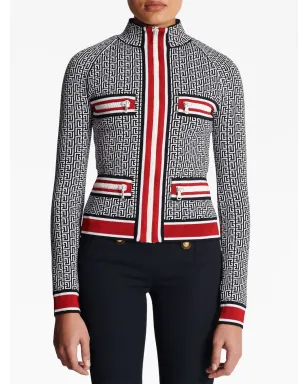 Balmain モノグラムジャカード ジップアップ カーディガン - サムネイル5