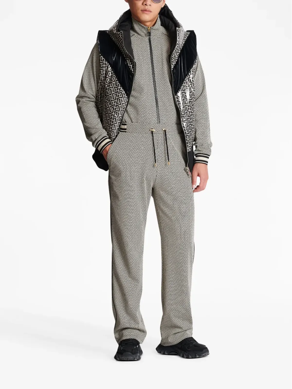 Balmain ミニモノグラムジャカード トラックパンツ - 画像2