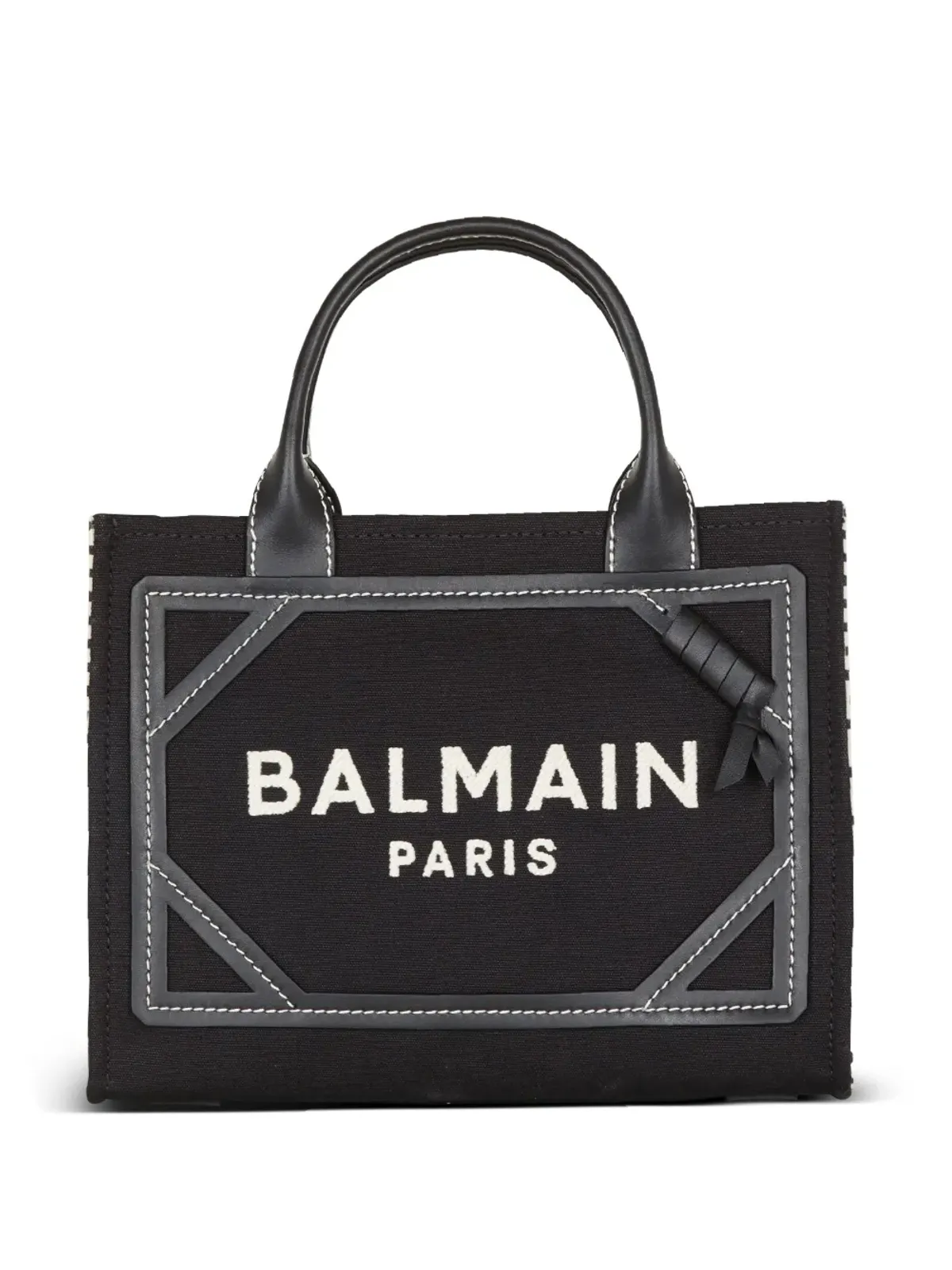 Balmain B-Army ロゴ刺繍 トートバッグ - 画像1