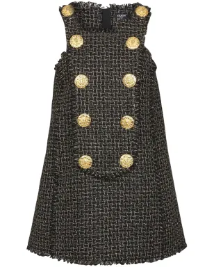 Balmain 10ボタン スイング ツイード ドレス - サムネイル1