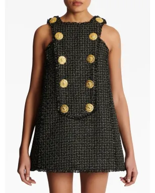Balmain 10ボタン スイング ツイード ドレス - サムネイル5
