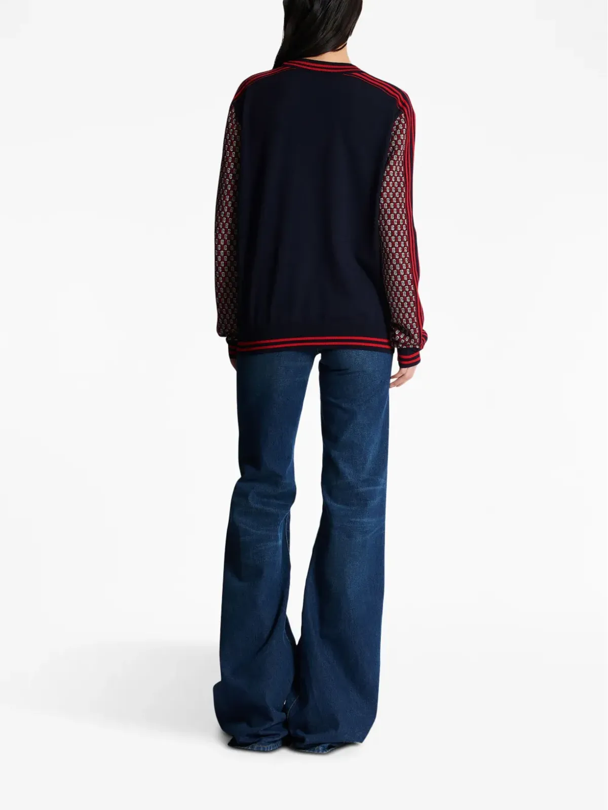 Balmain モノグラムチェック柄ニットセーター - 画像4
