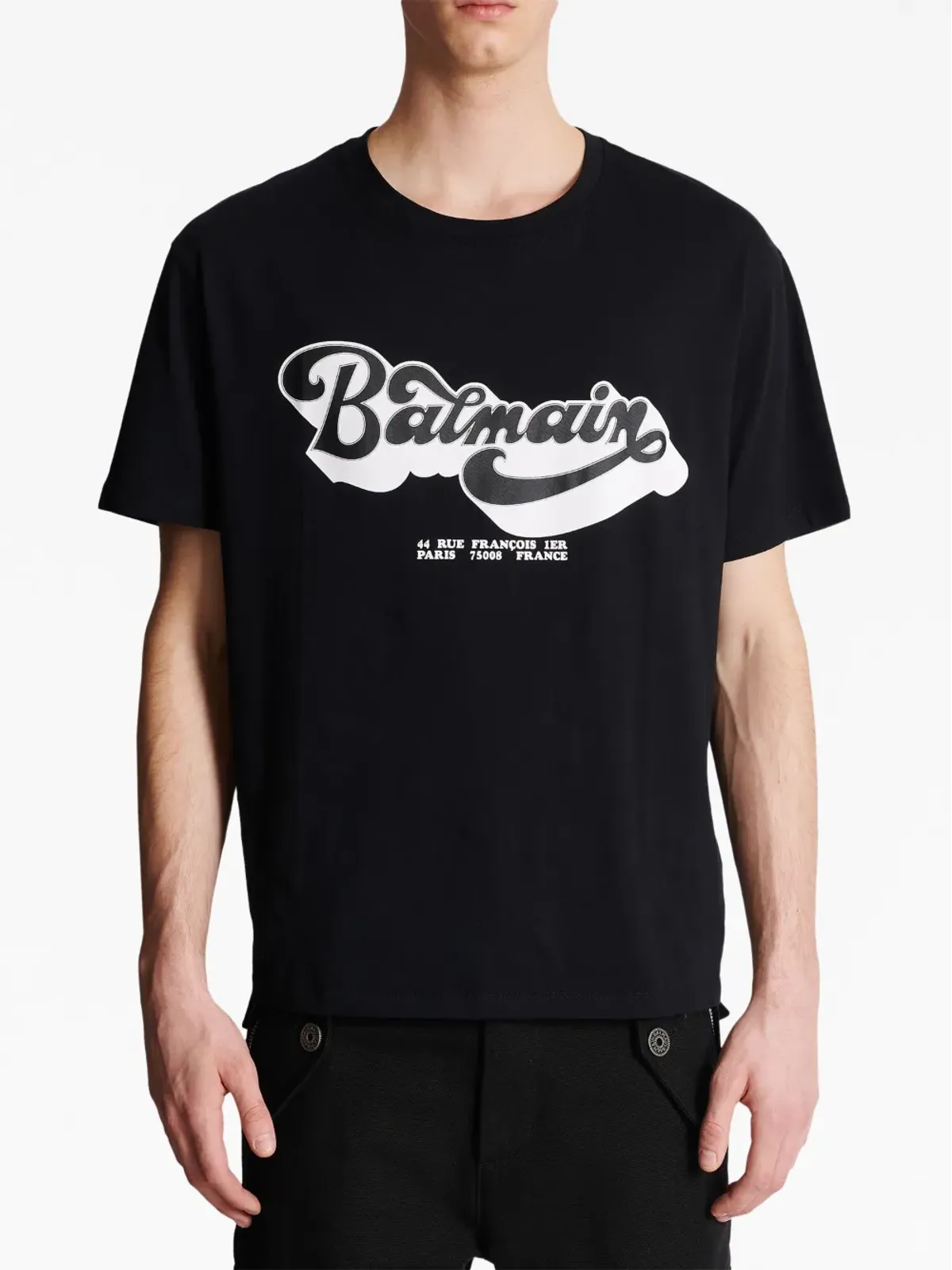 Balmain バルマン 70sロゴプリントTシャツ - 画像5