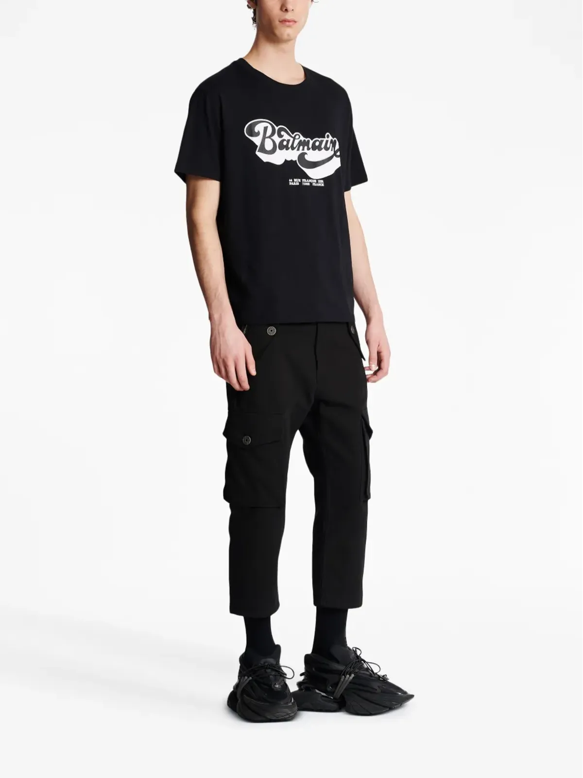 Balmain バルマン 70sロゴプリントTシャツ - 画像3