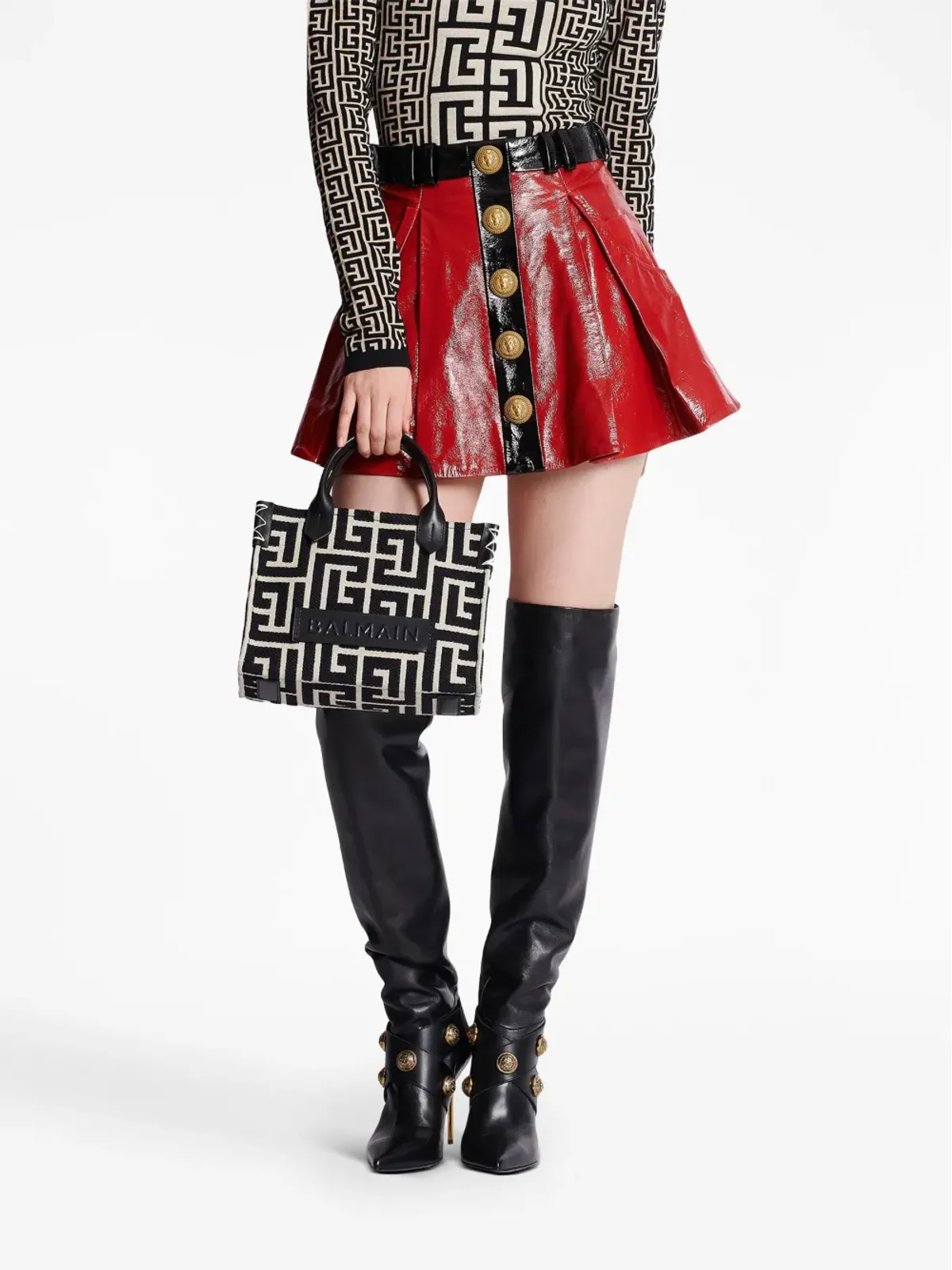 Balmain B-Armyモノグラム トートバッグ - 画像3