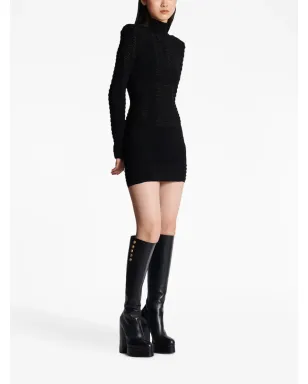 Balmain ロングスリーブ テクスチャード ミニドレス - サムネイル3