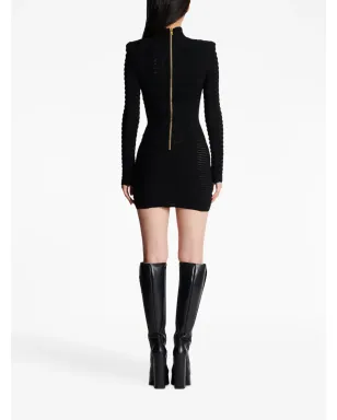 Balmain ロングスリーブ テクスチャード ミニドレス - サムネイル4