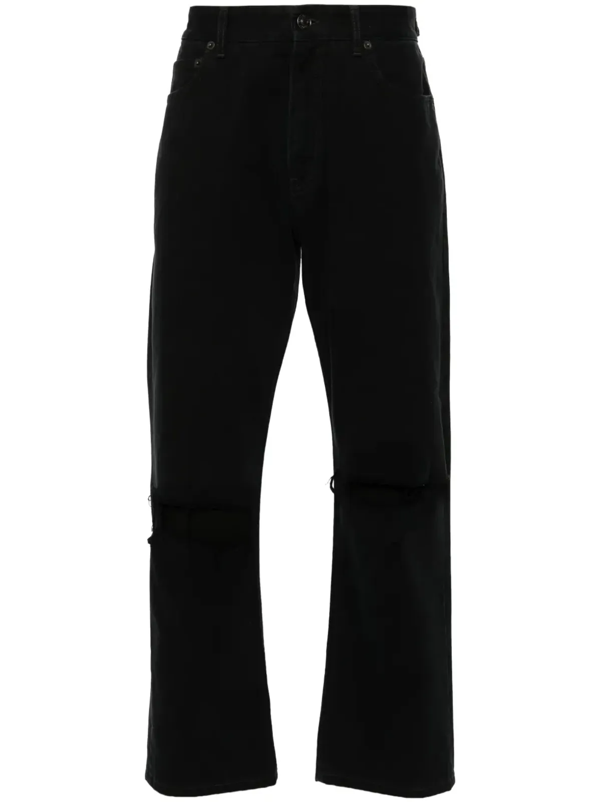 Balenciaga ダメージ加工デニムジーンズ - ブラック - 画像1