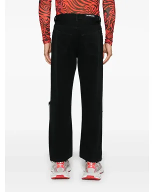 Balenciaga ダメージ加工デニムジーンズ - ブラック - サムネイル5
