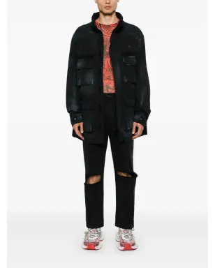 Balenciaga ダメージ加工デニムジーンズ - ブラック - サムネイル2