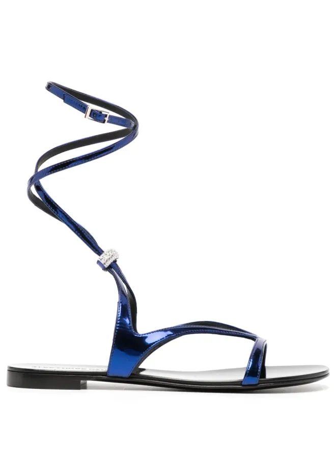 Alexandre Vauthier Alexandre Vauthier クリスタル装飾フラットサンダルの商品画像
