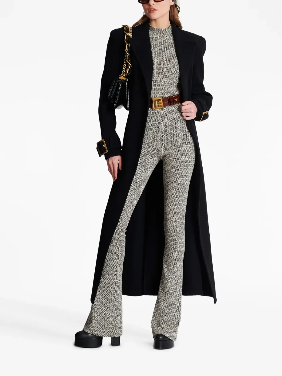 Balmain バルマン モノグラムジャカード フレアパンツ - 画像2