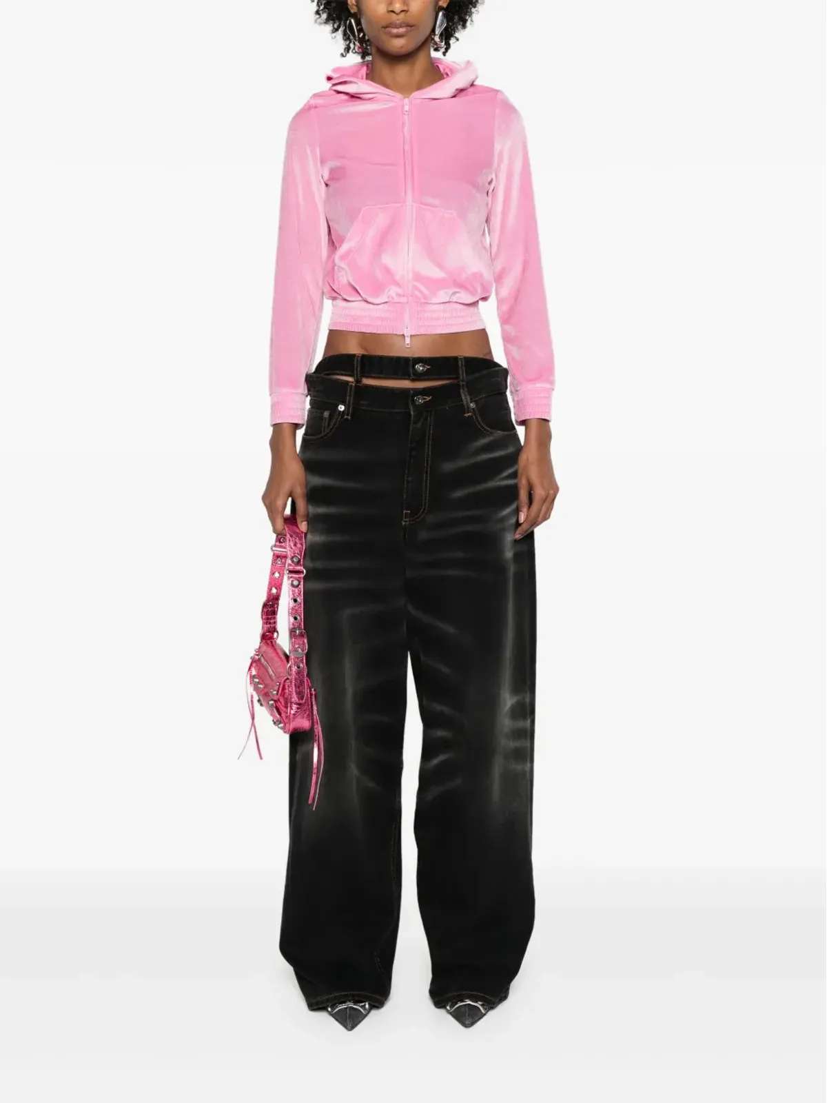 Balenciaga BB Paris ジップアップフーディー - ピンク - 画像2