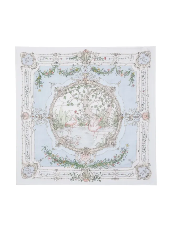 Atelier Choux Atelier Choux graphic-print organic-cotton blanket - Whiteの商品画像